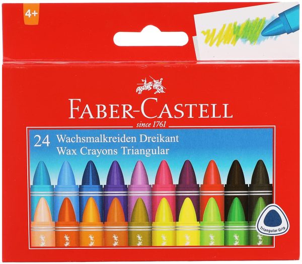 علبة ألوان شمع فايبر كاستل 12 لون – Faber-Castell Wax Crayons
