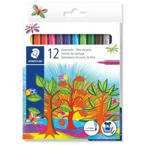 مجموعة ألوان فلومستر ستدلر – STAEDTLER – 12 لون – سن 1 مم